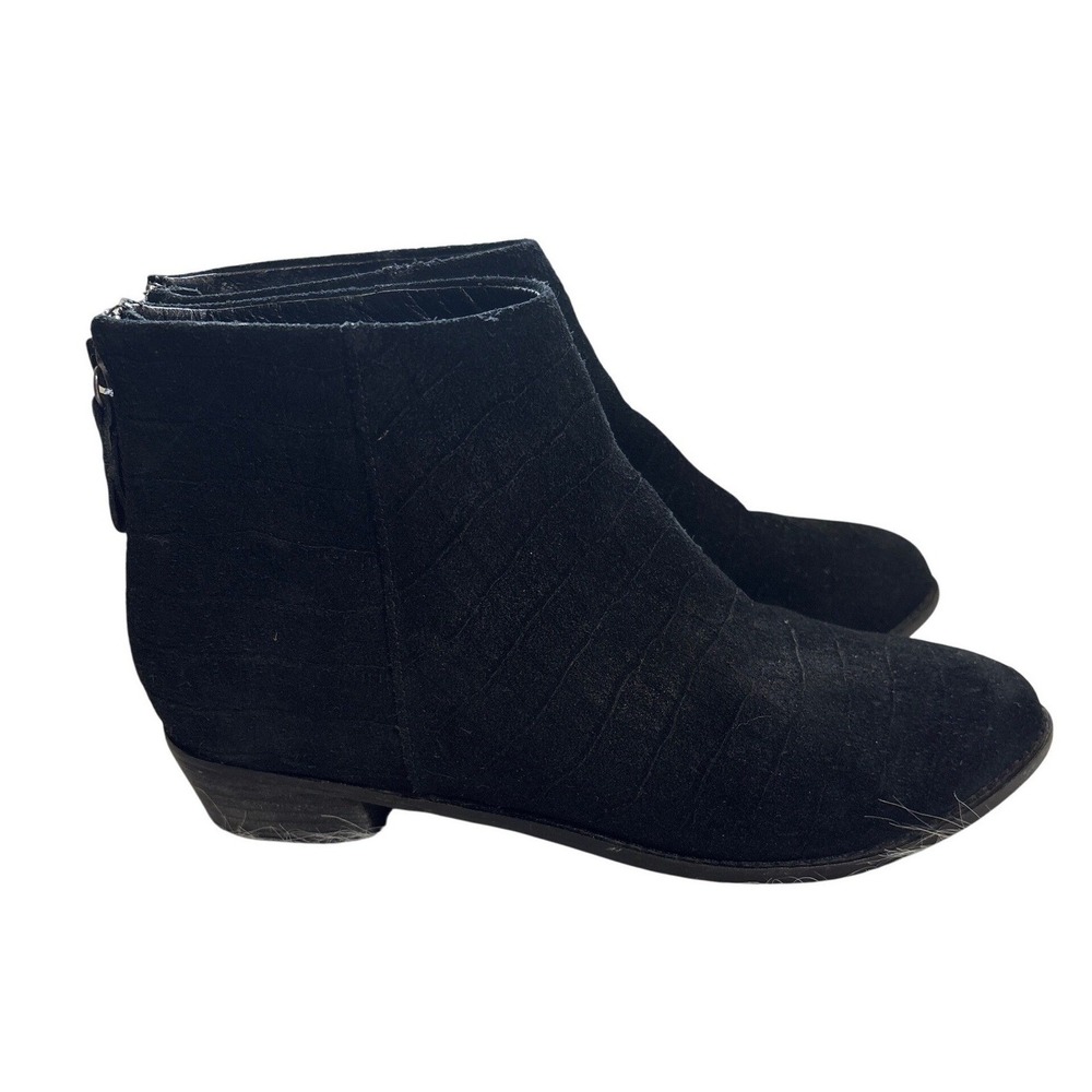 Kelsi Dagger Brooklyn Black Suede Leather Ankle Boots Size 9